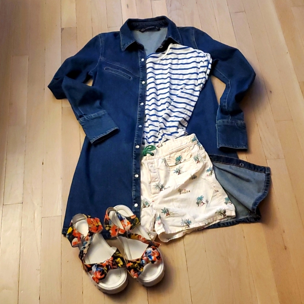 Zara blue denim shirt/dress